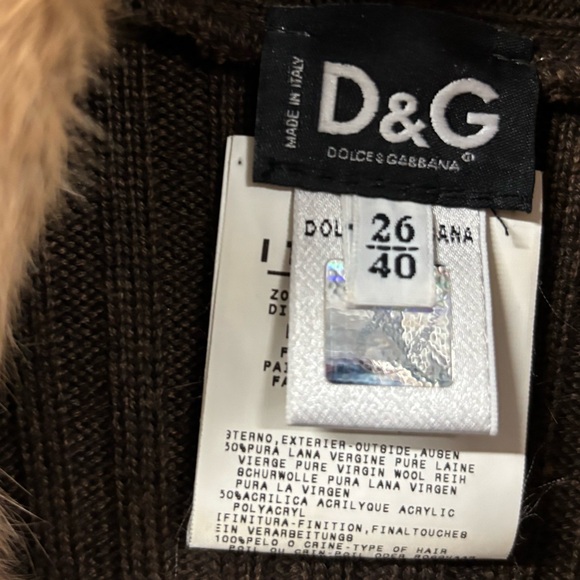 Dolce & Gabanna D&G fur trim Duster Cardigan - Picture 10 of 10